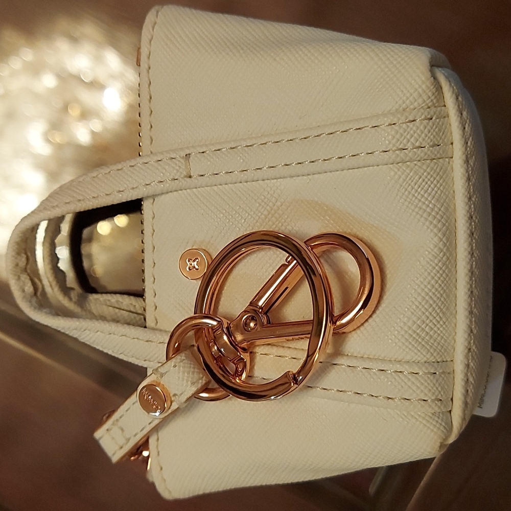 Mimco White Coin Purse Keychain